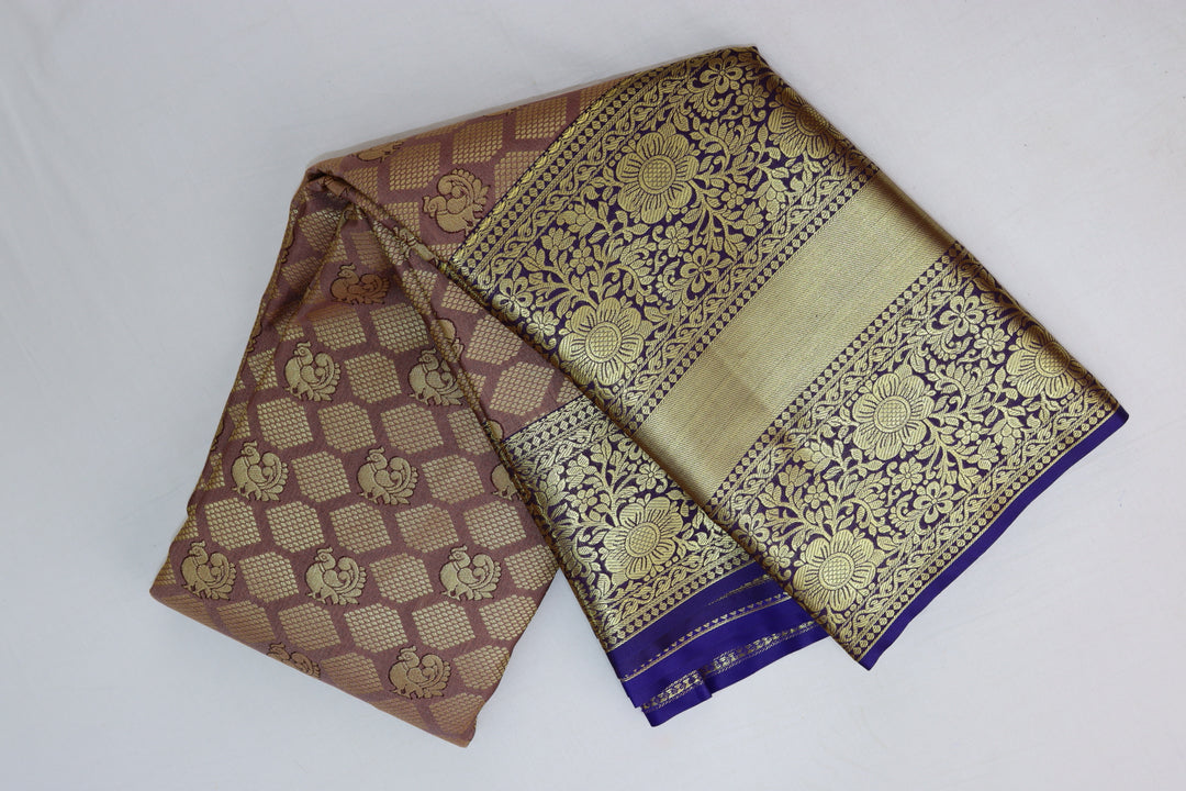 Traditional Brown Kanjipuram Saree