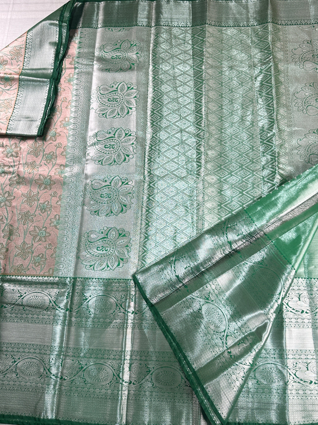 Exotic Pastel Green Kanjipuram Silk Saree