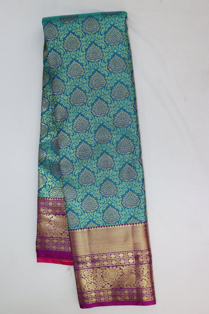 Regal Teal Green Kanjipuram Saree