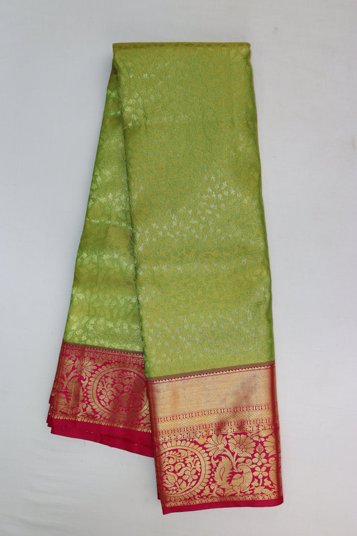 Opulent Light Green Kanjipuram Saree