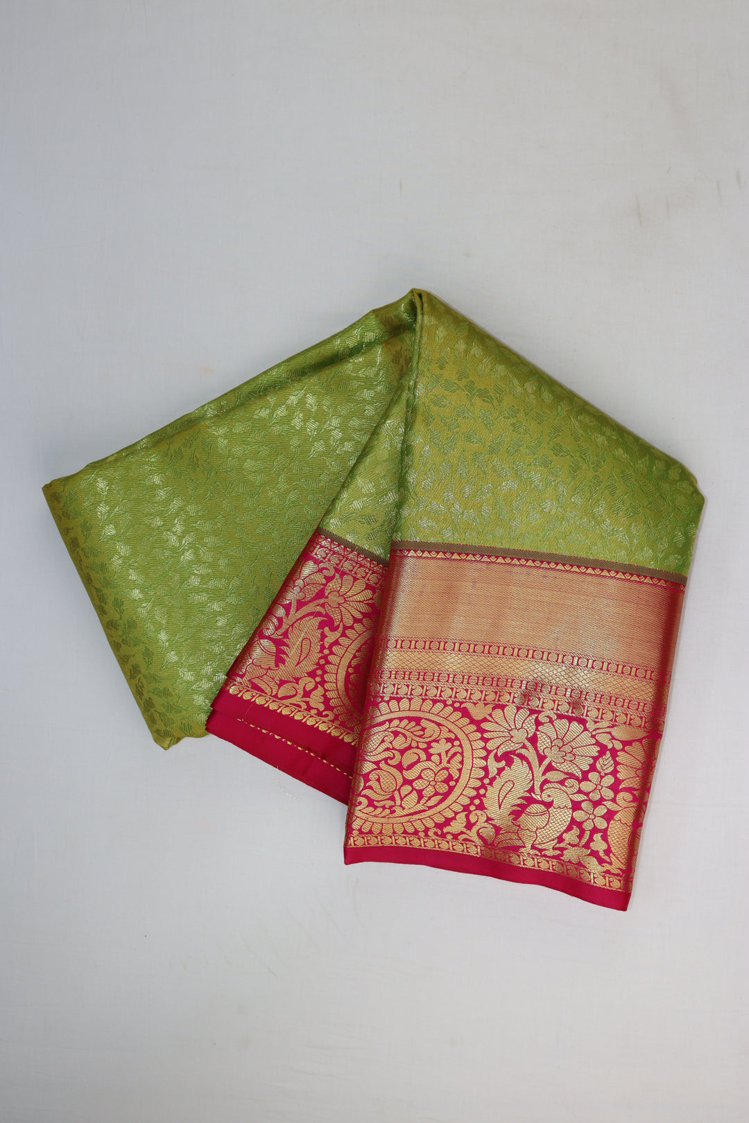 Opulent Light Green Kanjipuram Saree