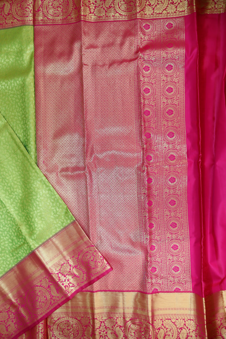 Opulent Light Green Kanjipuram Saree