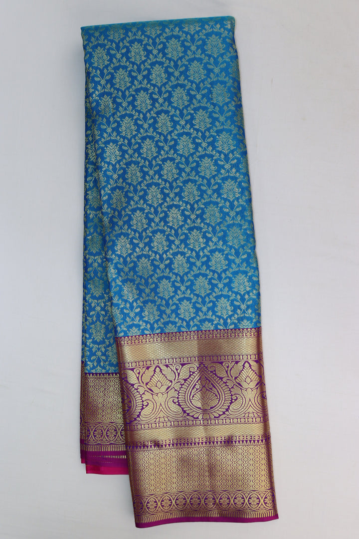 Rich Blue Kanjipuram Saree