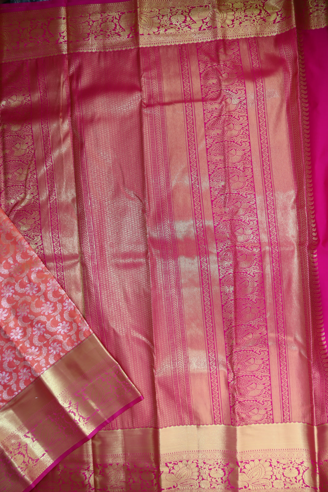 Luxurious Orange Kanjipuram Saree