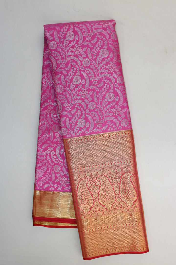 Classic Dark Pink Kanjipuram Saree