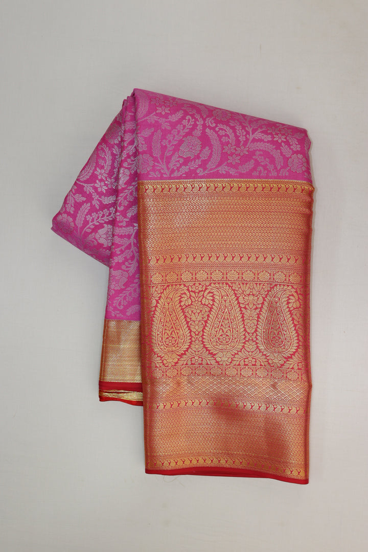 Classic Dark Pink Kanjipuram Saree