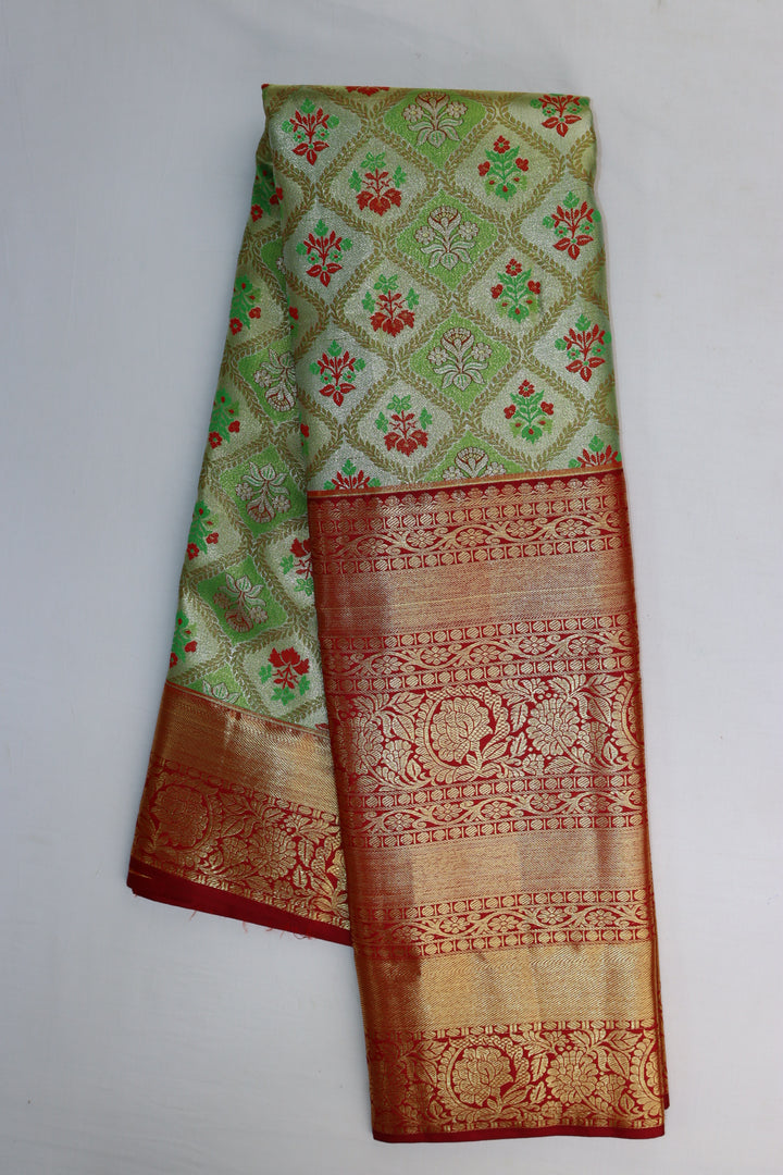 Lavish Green Kanjipuram Saree