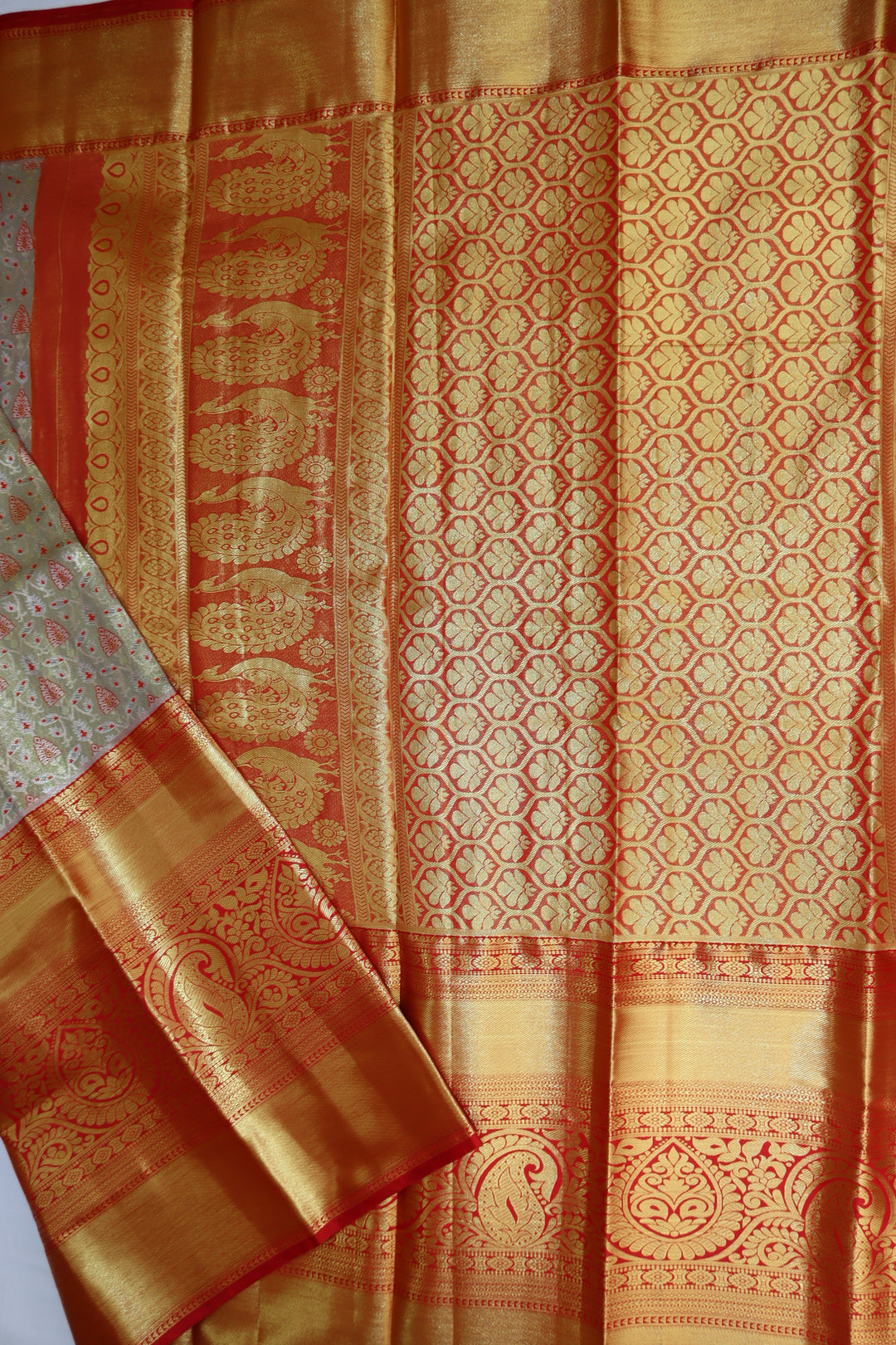 Enchanting Pista Green Kanjipuram Saree