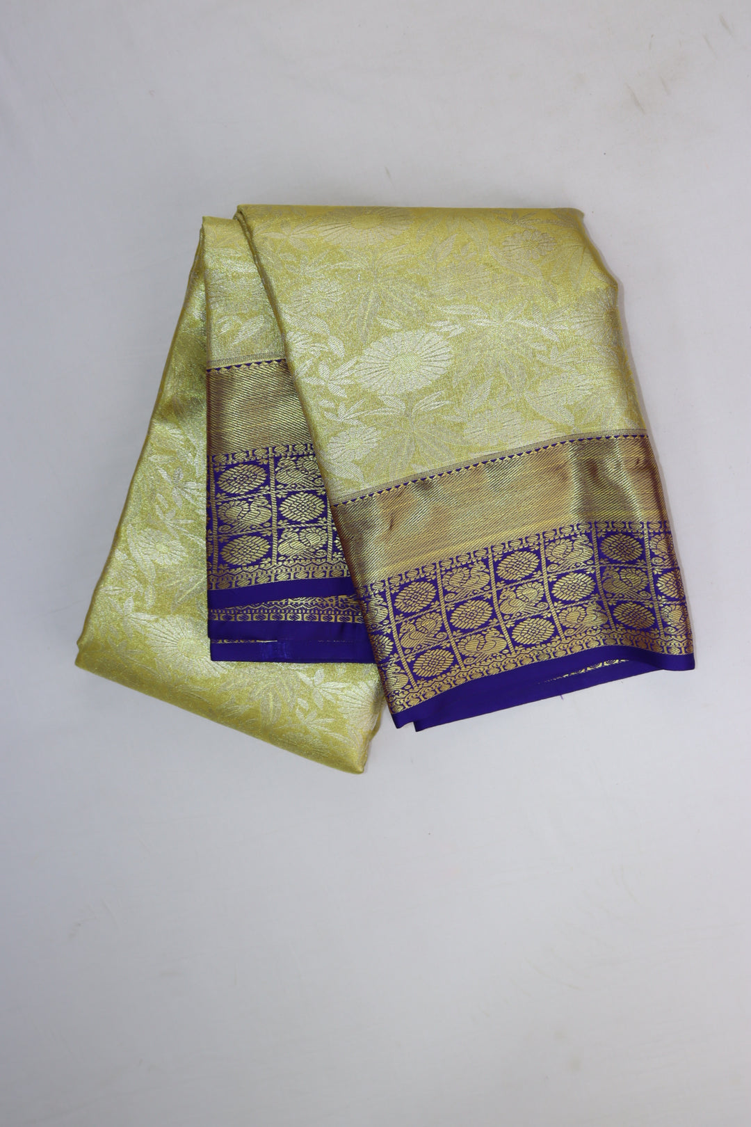 Elegant Lemon Yellow Kanjipuram Saree