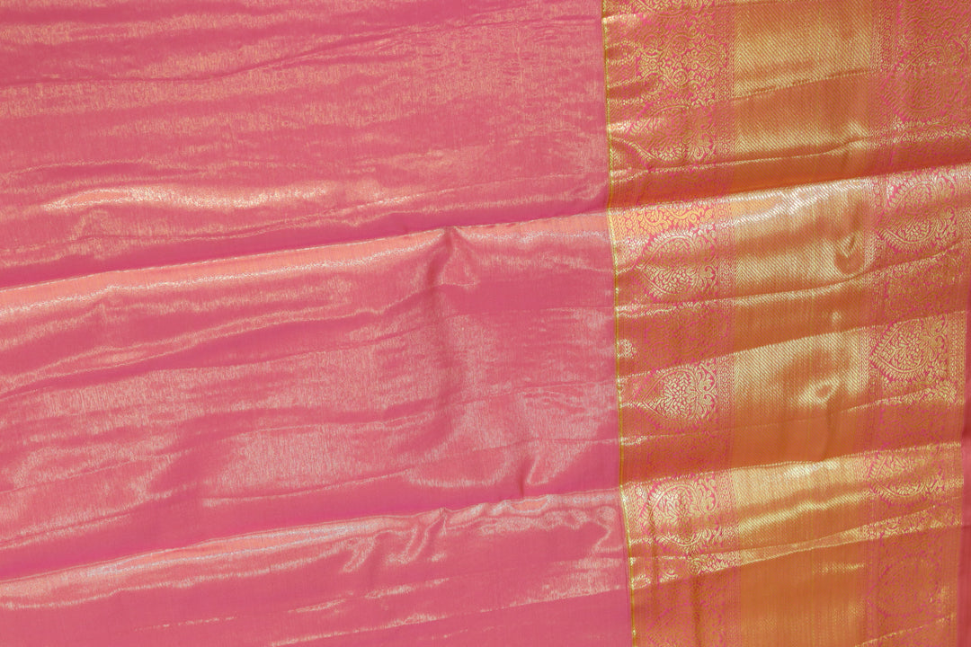 Royal Coral Pink Kanjipuram Saree