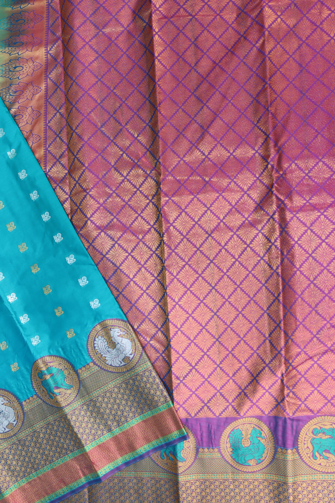 Trendy Blue Kanjipuram Saree