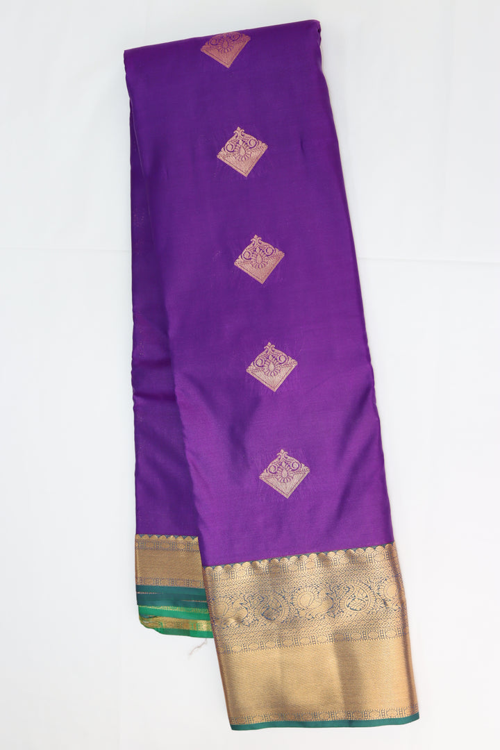 Stunning Purple Kanjipuram Saree