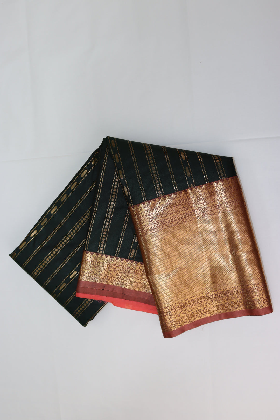 Amazing Dark Green Kanjipuram Saree