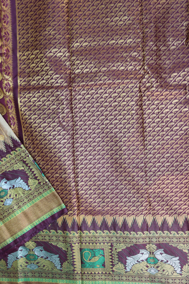 Trendy Sapota Kanjipuram Saree