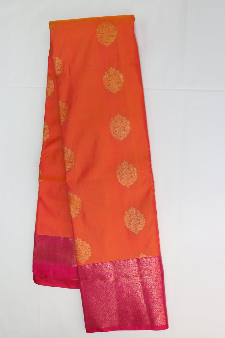 Rich Orange Kanjipuram Saree