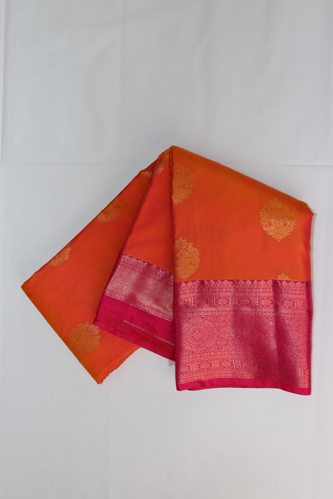 Rich Orange Kanjipuram Saree