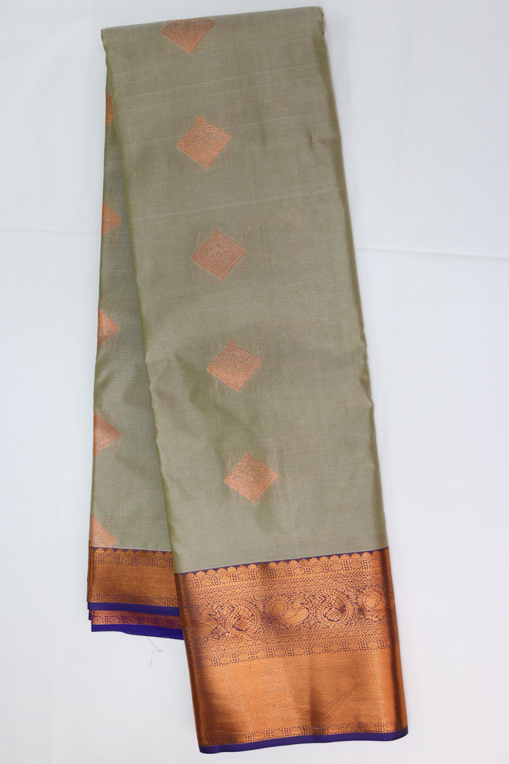 Stunning Cement Kanjipuram Saree