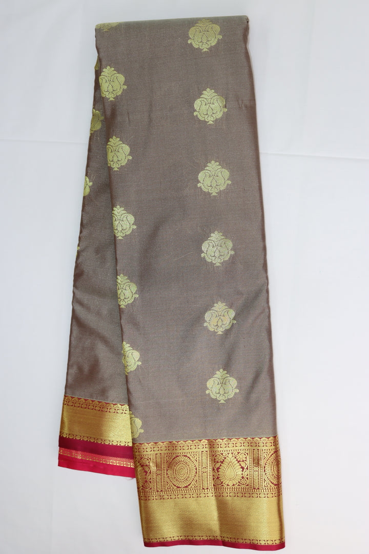 Elegant Light Brown Kanjipuram Saree