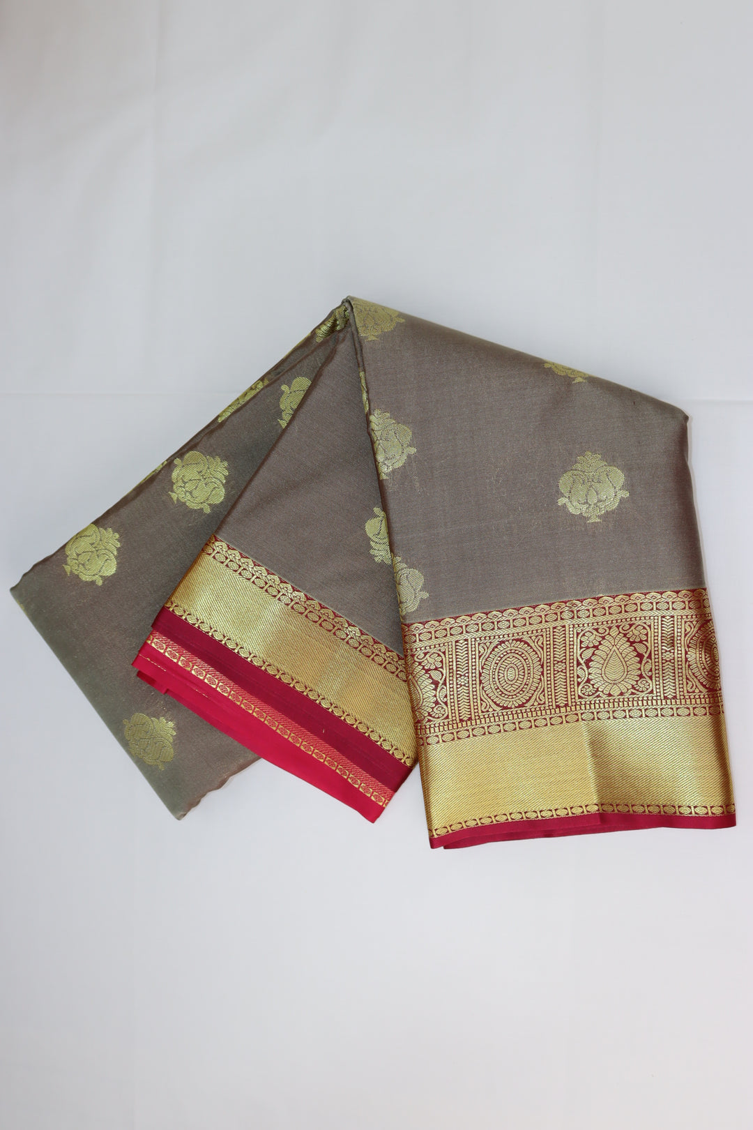 Elegant Light Brown Kanjipuram Saree