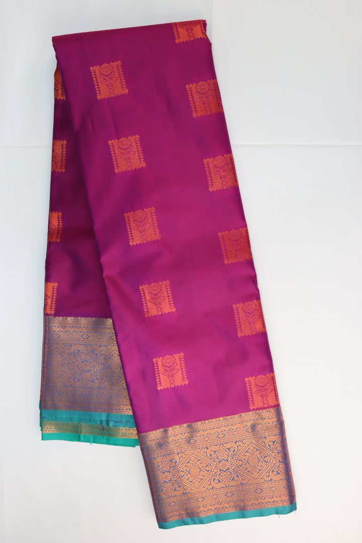 Elegant Dark Pink Kanjipuram Saree