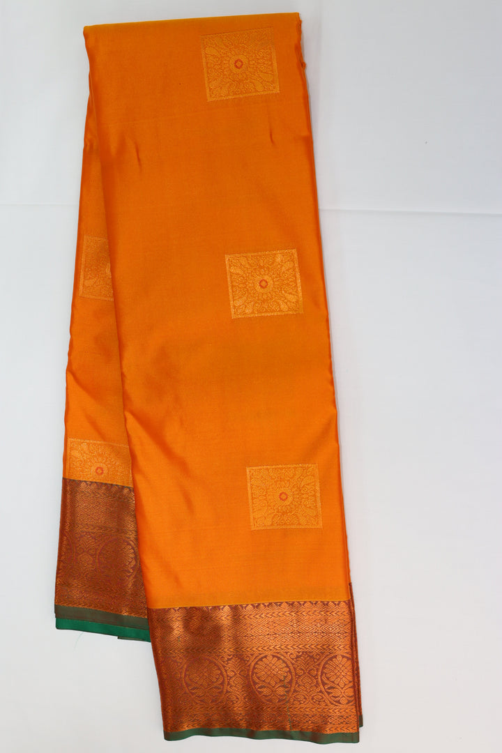 Classic Orange Kanjipuram Saree