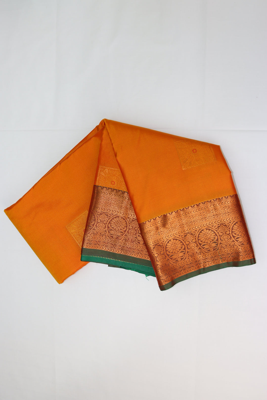 Classic Orange Kanjipuram Saree