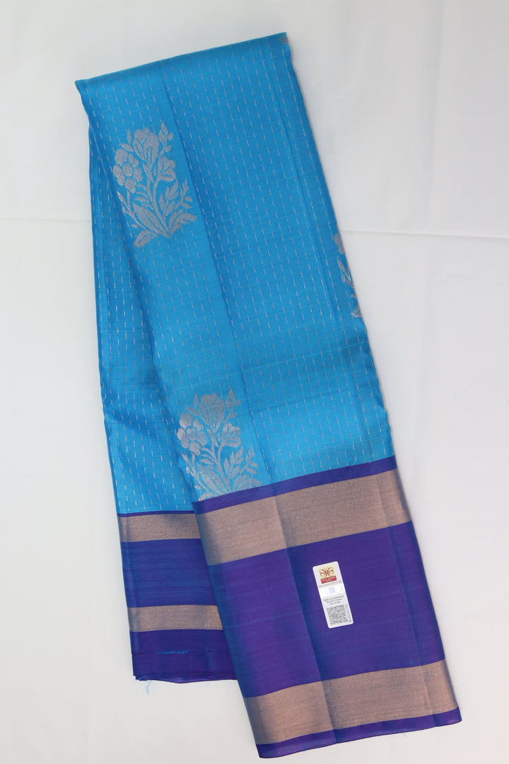 Royal Blue Pure Kanjipuram Saree