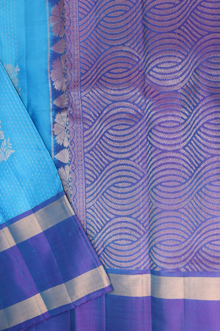 Royal Blue Pure Kanjipuram Saree