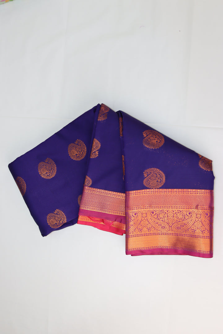 Amazing Violet Kanjipuram Saree