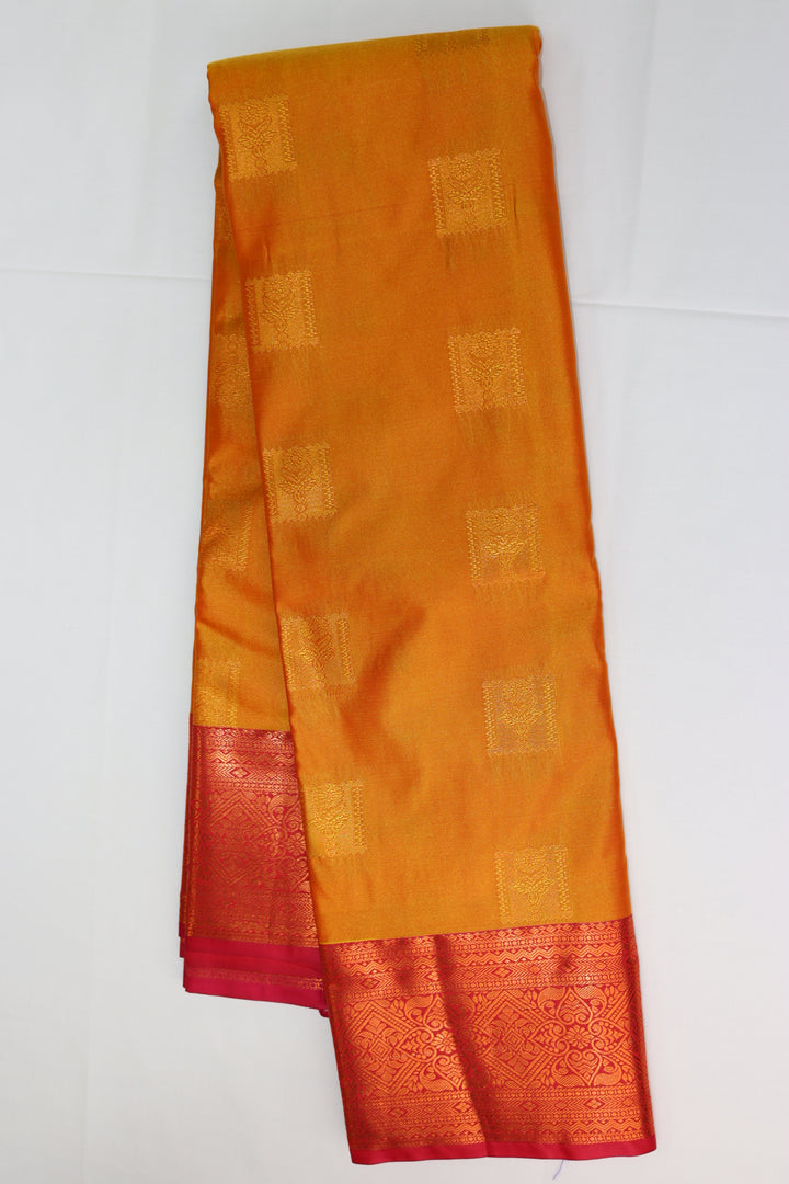 Regal Orange Kanjipuram Saree