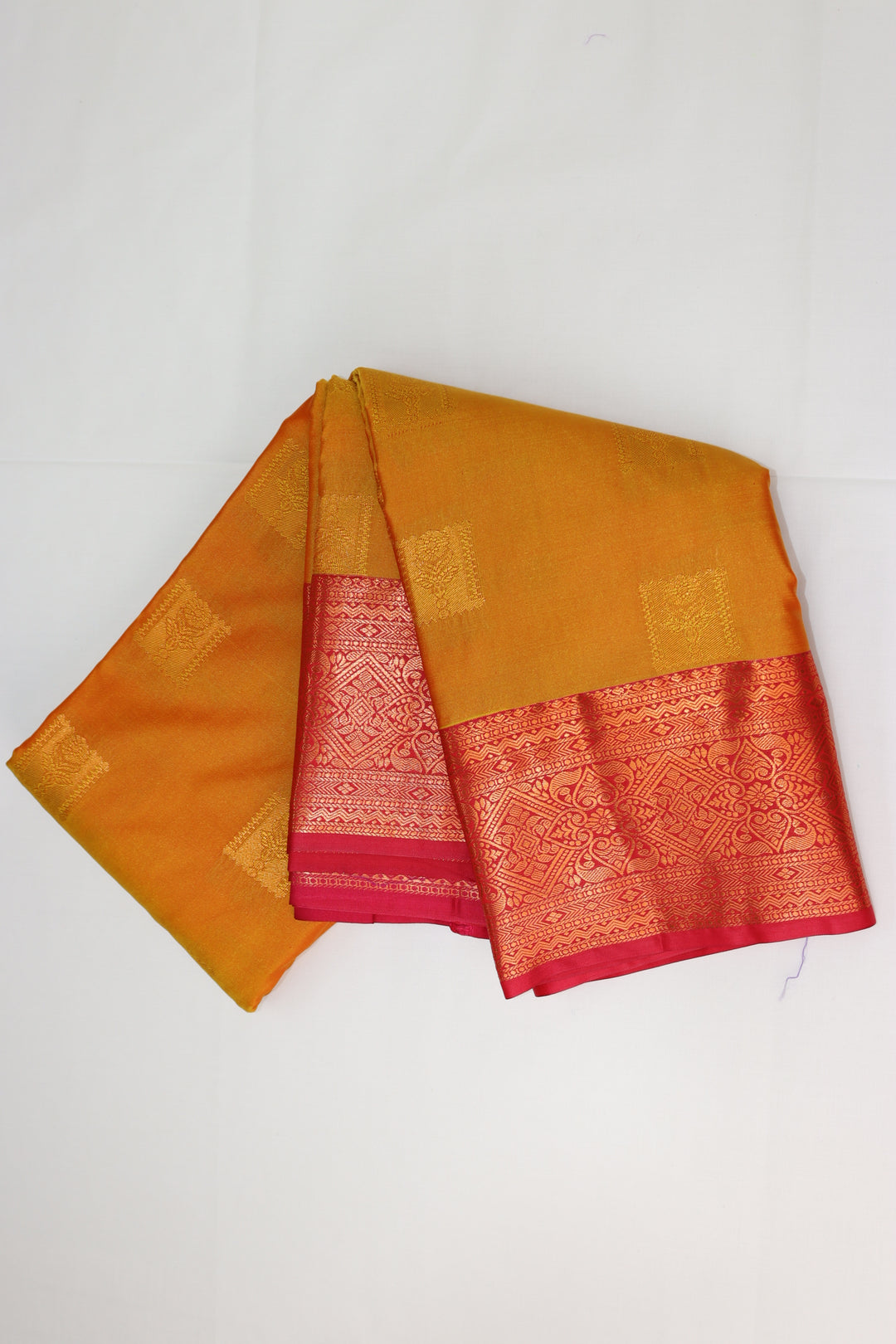 Regal Orange Kanjipuram Saree