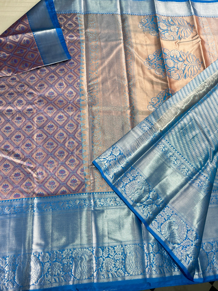 Classy Blue Kanjipuram Silk Saree