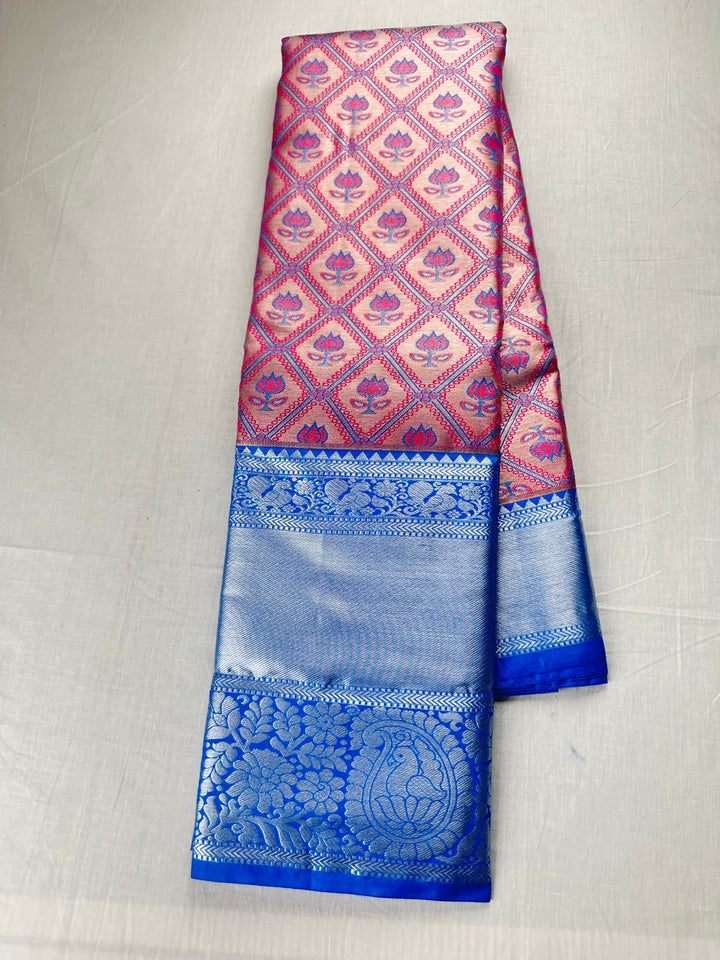 Exotic Baby Pink Kanjipuram Saree