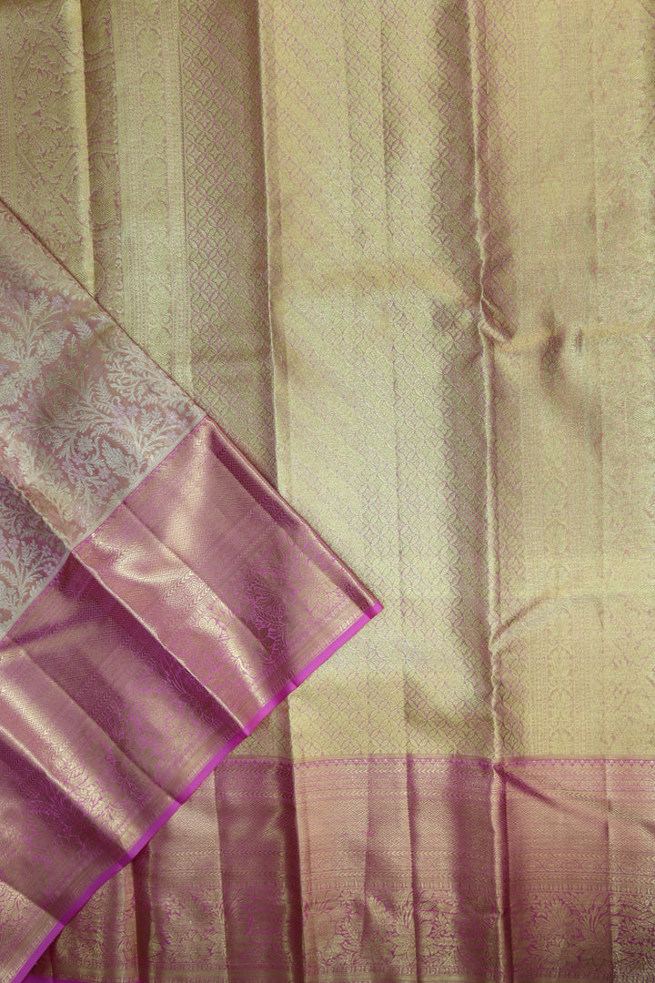 Exotic Pastel Pink Pure Kanjipuram Saree