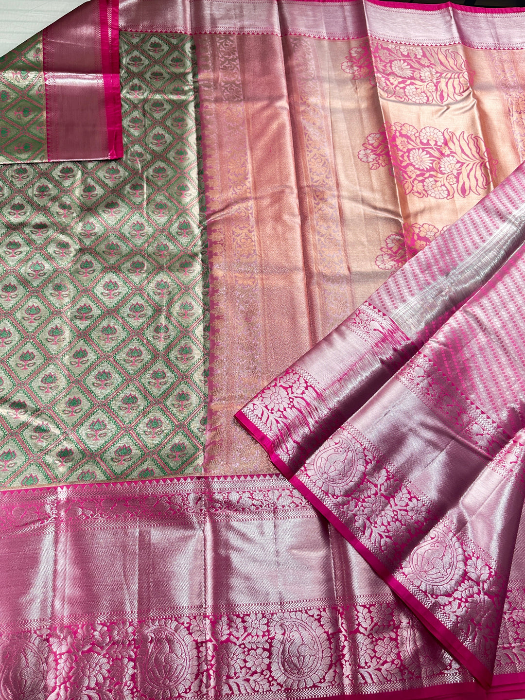 Beautiful Multi-color Kanjipuram Silk Saree