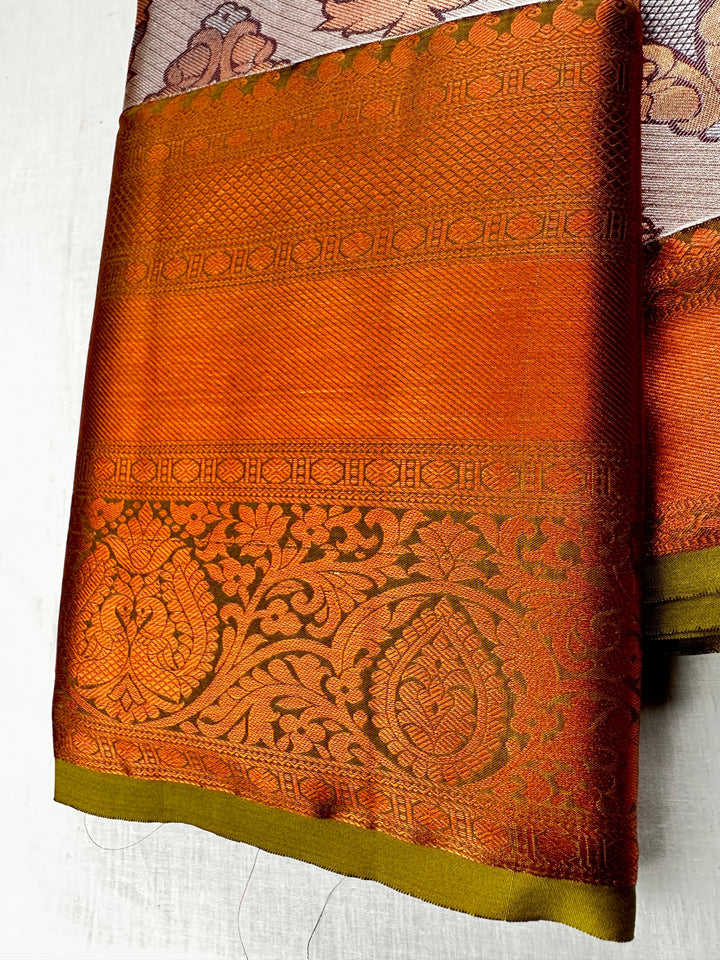 Classy Multi-color Kanjipuram Silk Saree