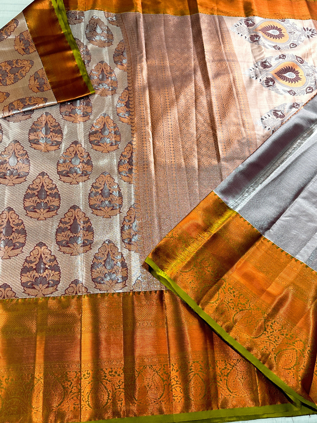 Classy Multi-color Kanjipuram Silk Saree