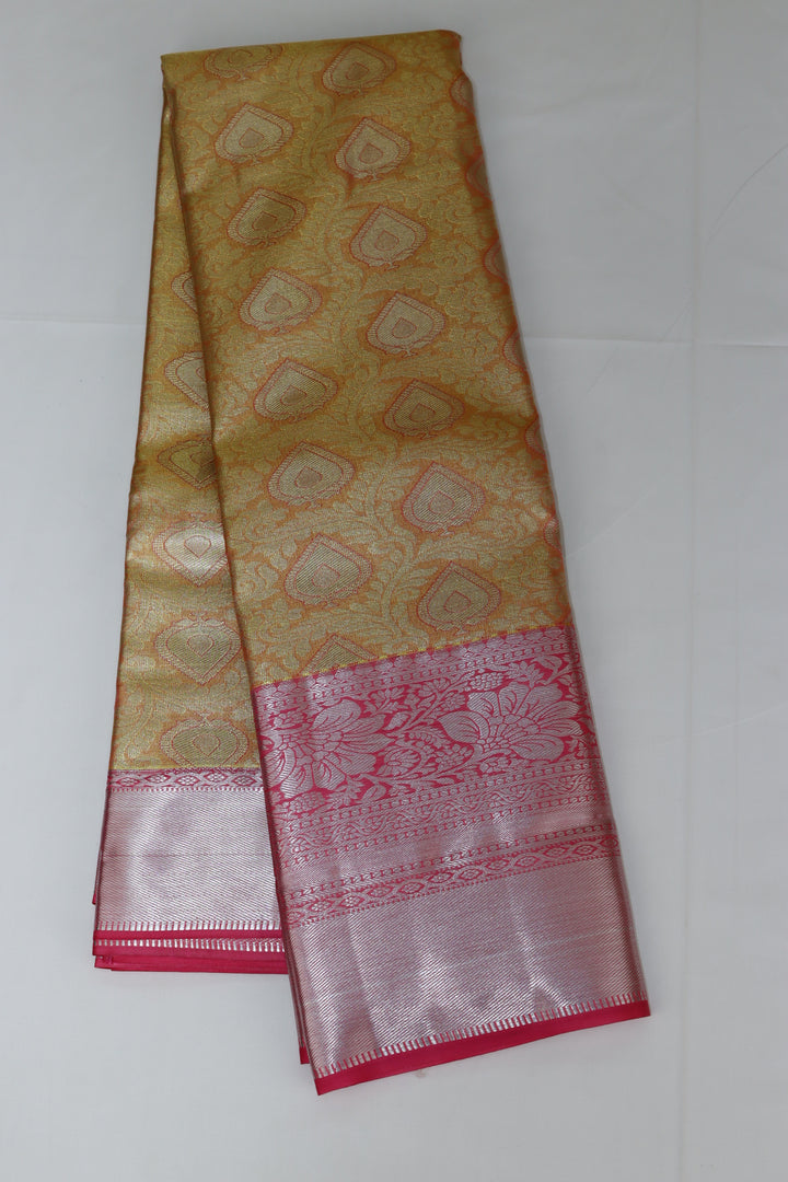 Graceful Yellow Kanjipuram Saree