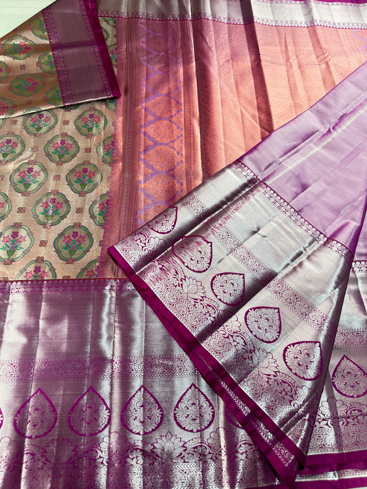 Exotic Baby Pink Kanjipuram Saree