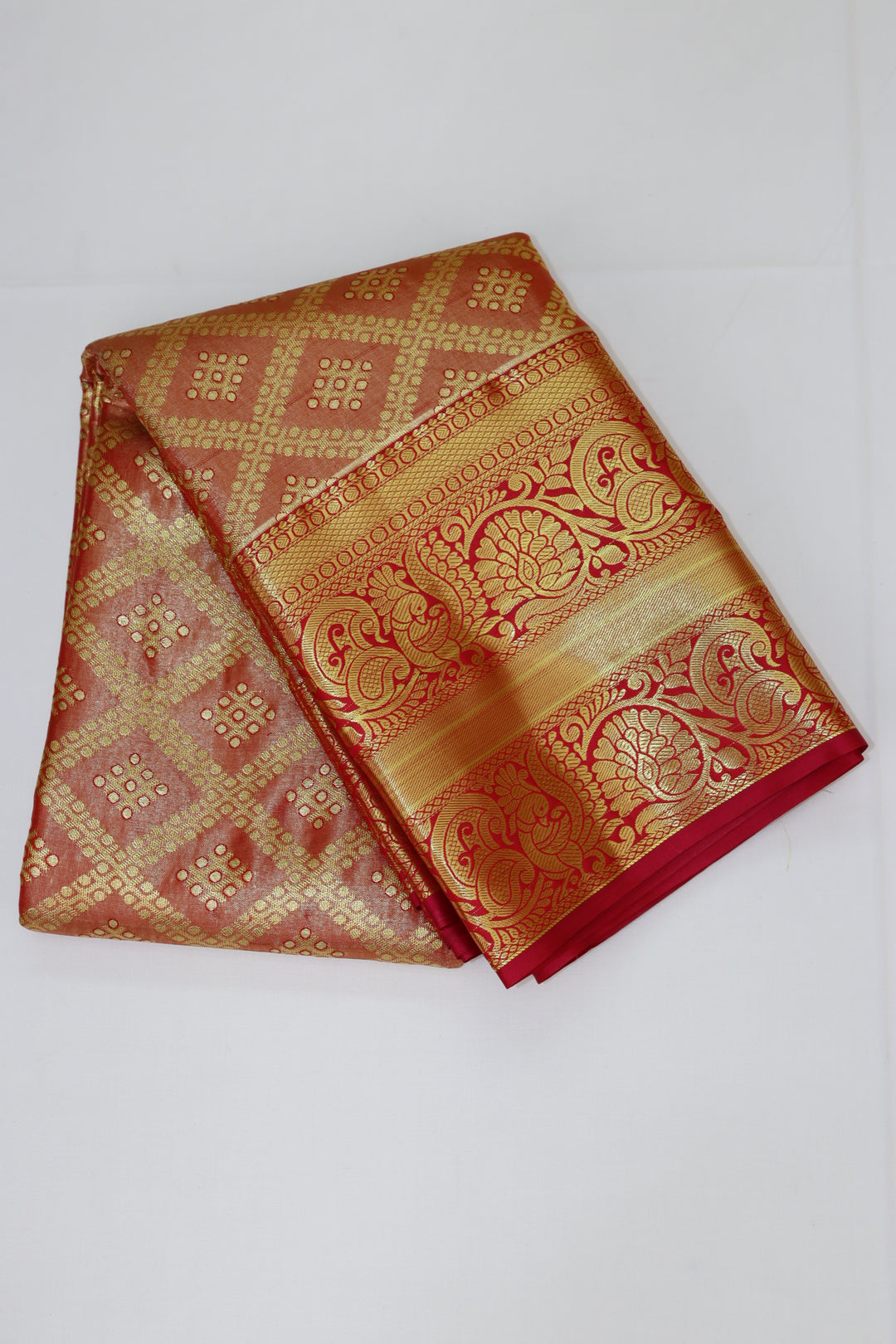 Classic Orange Kanjipuram Saree