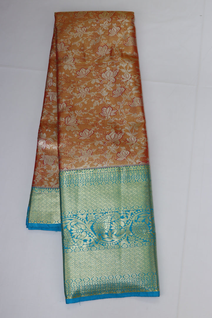 Opulent Orange Kanjipuram Saree