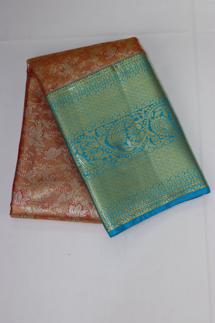 Opulent Orange Kanjipuram Saree