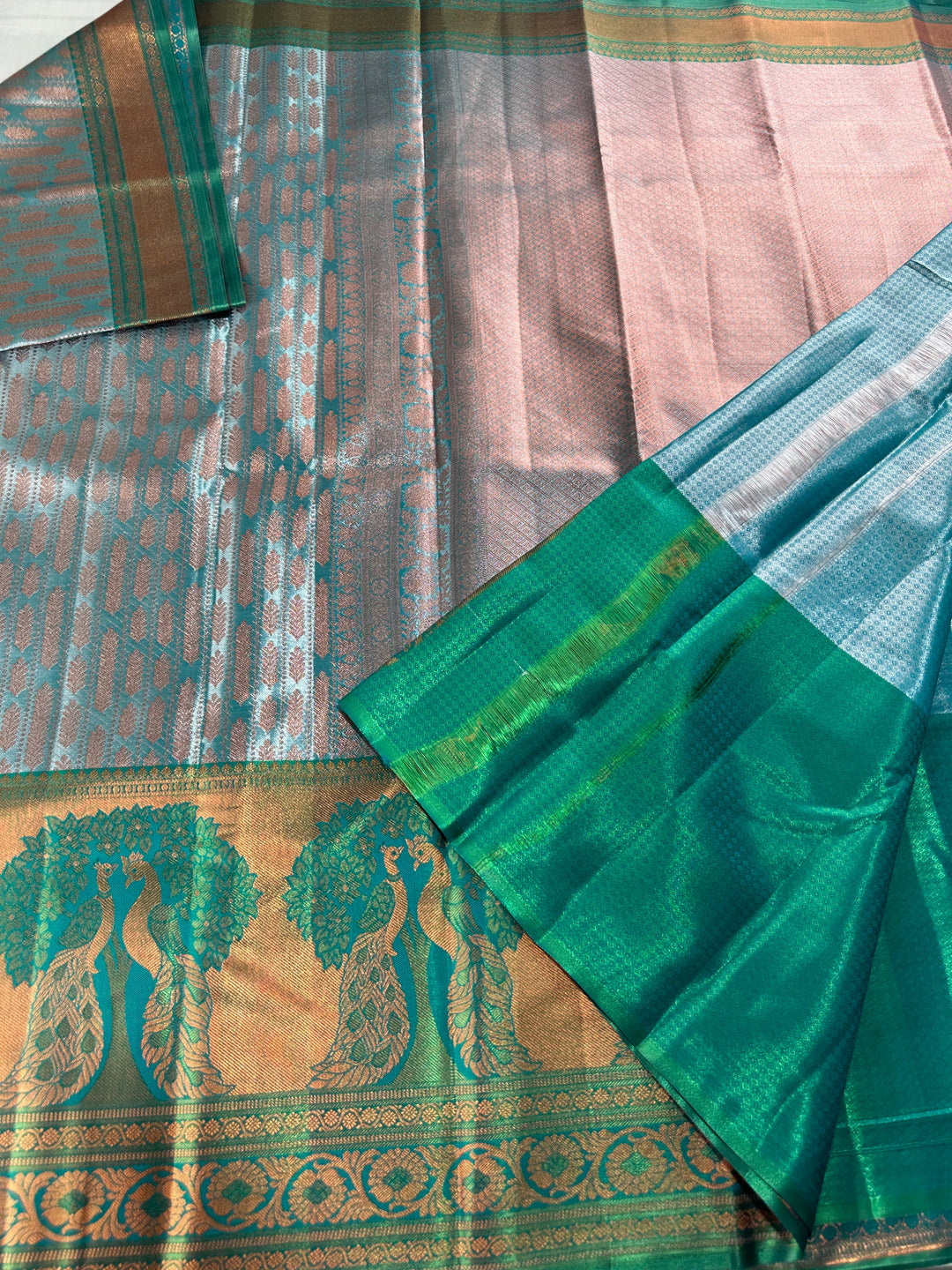 Rich Blue Kanjipuram Silk Saree