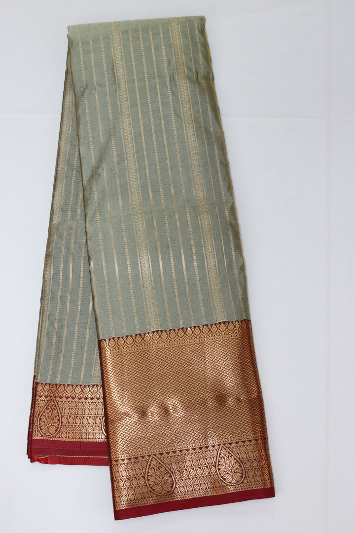 Exquisite Cement Kanjipuram Saree