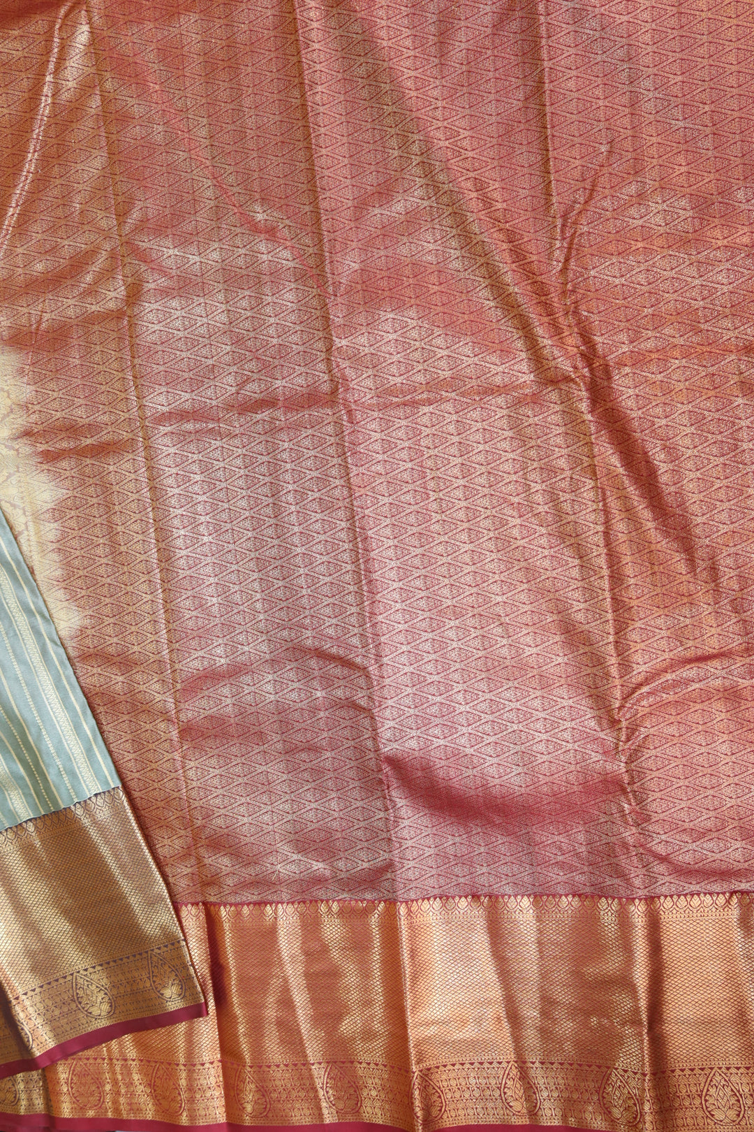 Exquisite Cement Kanjipuram Saree