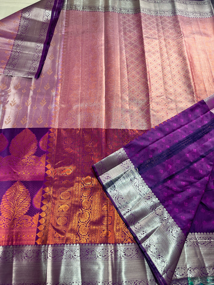 Exotic Baby Pink Kanjipuram Saree