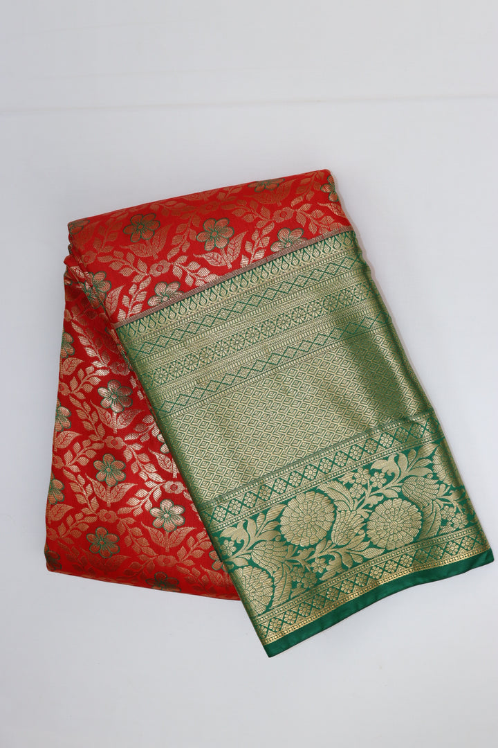 Graceful Red Kanjipuram Saree