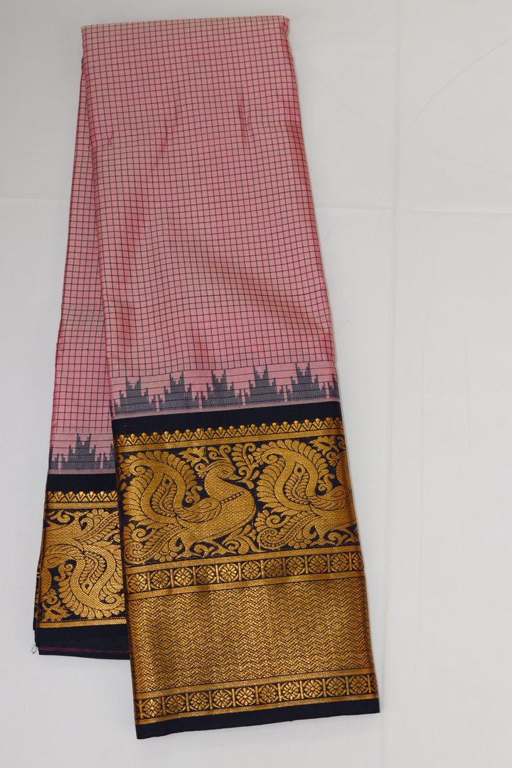 Radiant Peach Kanjipuram Saree