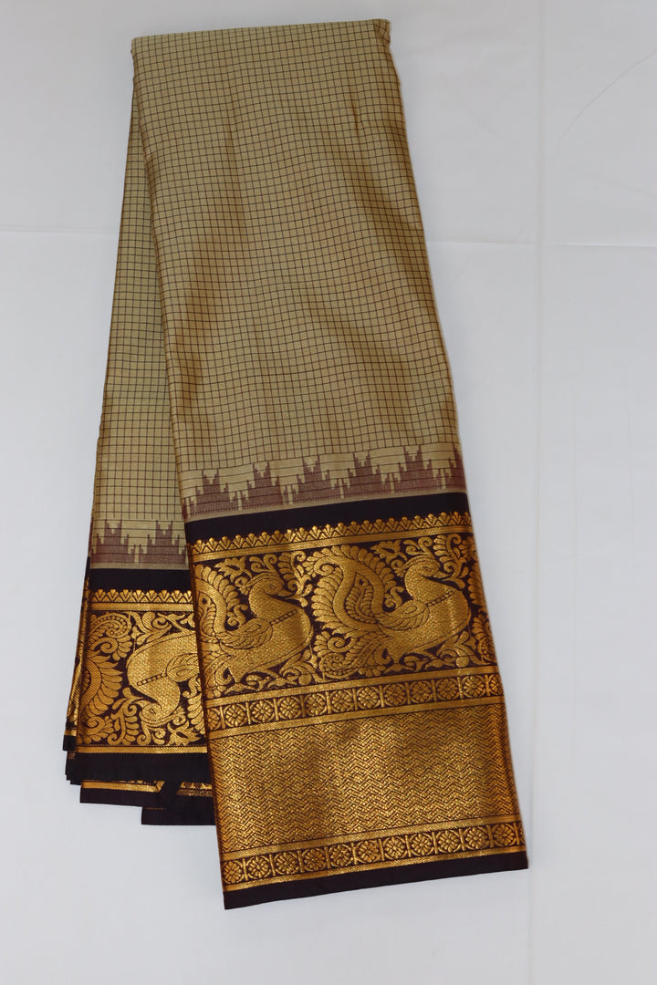 Elegant Rust Kanjipuram Saree