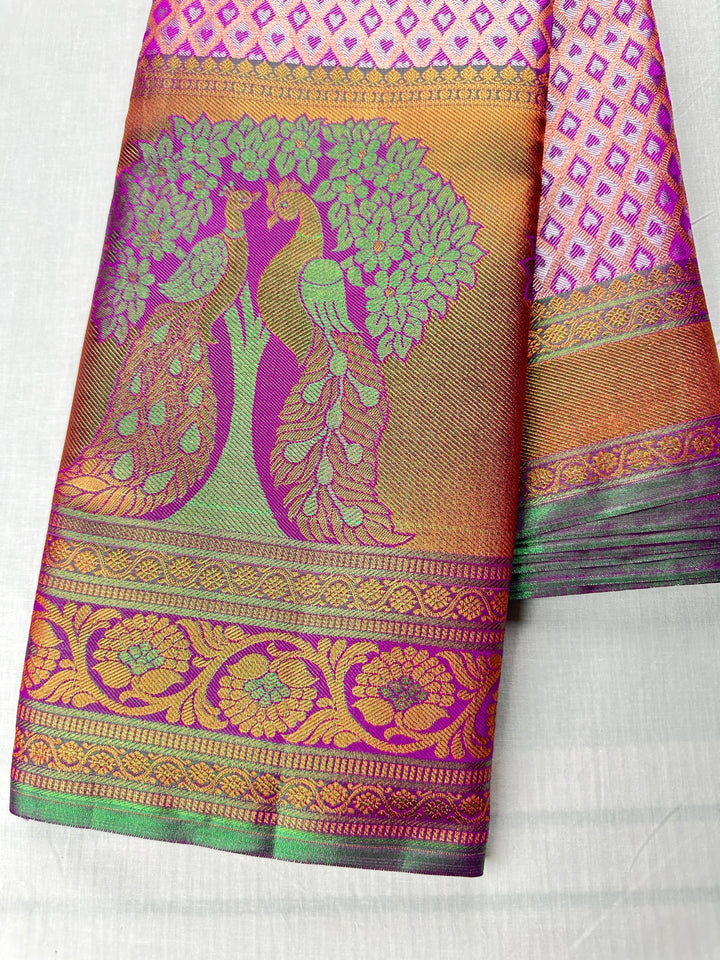 Elegant Pink Kanjipuram Saree